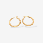 Argollas (31 mm) Melcocha Twist (3.8 mm) - Oro Amarillo 18Kts