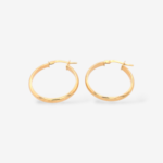 Zarcillos (23 mm) Argollas Tubo 1/2 Cana (3 mm) - Oro Amarillo 18Kts
