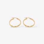 Argollas (23 mm) Media Cana c/ Textura (2.9 mm) - Oro Amarillo 18Kts