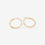 Argollas (28 mm) Tubo Twist Light (2 mm) - Oro Amarillo 18Kts