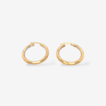 Argollas (26 mm) Tubo Redondo Diamantado (3 mm) - Oro Amarillo 18Kts