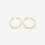 Argollas (28 mm) Tubo Fino Light (2 mm) - Oro Amarillo 18Kts