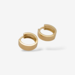 Huggies (13 mm) Tubo Rectangular (4.74 mm) - Oro Amarillo 14Kts