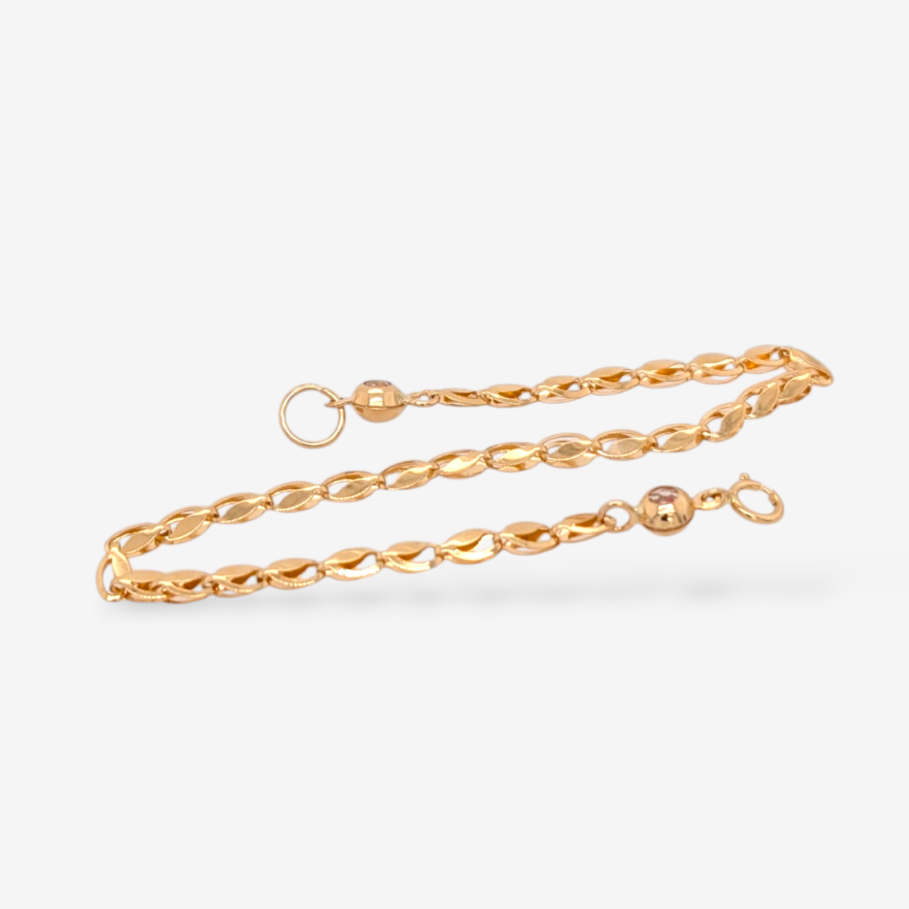 PXL_20260401_163614898.PORTRAIT.ORIGINAL-9.png Brazalete (18 cm) Tejido Eslabones Ovalados Calados (3 mm) c/ Cierre Spring - Oro Amarillo 18Kts - Image 1
