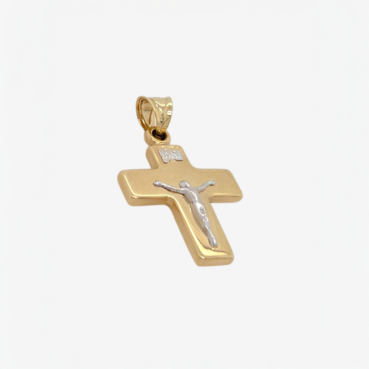 PXL_20260507_191454248-1.png Crucifijo (17 x 20 mm) Pequeño Reversible (5.5 mm) - Oro Dos Tonos 14Kts - Image 1