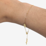 Brazalete (18 cm) Denario Esferas (1.8 mm) Medalla Milagrosa c/ Cruz Pequena & Cierre Spring - Oro Amarillo 14kt - Image 2