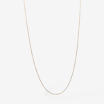 Cadena (50 cm) Fina Cable c/ 3 Ajustes & Cierre Lobster - Oro Amarillo 14Kts