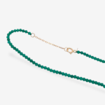 Collar (42.5 cm) Green Onix Fascetadas (2.50 mm) c/ Cierre Spring & Extension - Oro Amarillo 14Kts - Image 2
