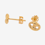Zarcillos (8.5 mm x 7.3 mm) Post Botón Mariner - Oro Amarillo 14Kts