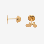 Zarcillos (4 x 8 mm) Screwbacks Motocicleta - Oro Amarillo 18Kts