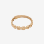 Anillo (3.8 mm) Tejido Pantera Tres Líneas Rígido - Oro Amarillo 14Kts
