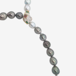 Collar (56 cm) Perlas "South Sea" Blancas & Grises (11 mm) c/ Terminal Serpiente c/ Diamantes Naturales Pavé (0.18 Ct) & Ojos Rubíes - Oro Amarillo 18Kts - Image 3