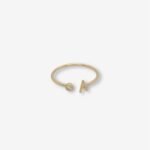 Anillo Abierto Inicial c/ Diamante (0.03 Ct)  - Oro Amarillo 18Kts
