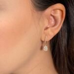 Zarcillos Huggies Gotas de Diamantes (0.93 Ct) - Oro Amarillo 18Kts - Image 2
