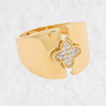 Anillo c/ Trebol en Zircones - Oro Amarillo 18Kts