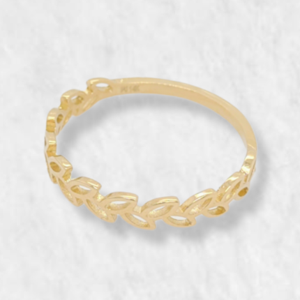 Anillo Hojas Caladas - Oro Amarillo 14Kts