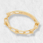 Anillo Eslabones U Link Rigidos - Oro Amarillo 14Kts