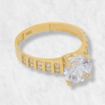 Anillo de Compromiso c/ Zircones - Oro Amarillo 18Kts