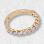 Anillo Cintillo c/ 11 Diamantes Pave - Oro Amarillo 14Kts