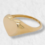 Anillo c/ Corazon Para Personalizar (11 x 11 mm) - Oro Amarillo 14Kts