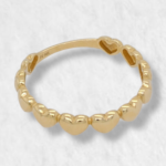 Anillo c/ Corazones - Oro Amarillo 14Kts