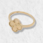 Anillo c/ Trebol Diamantado - Oro Amarillo 14Kts