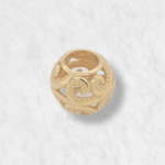 Dije (9 mm) Para Brazalete Esfera Pasante Filigrana - Oro Amarillo 18Kts