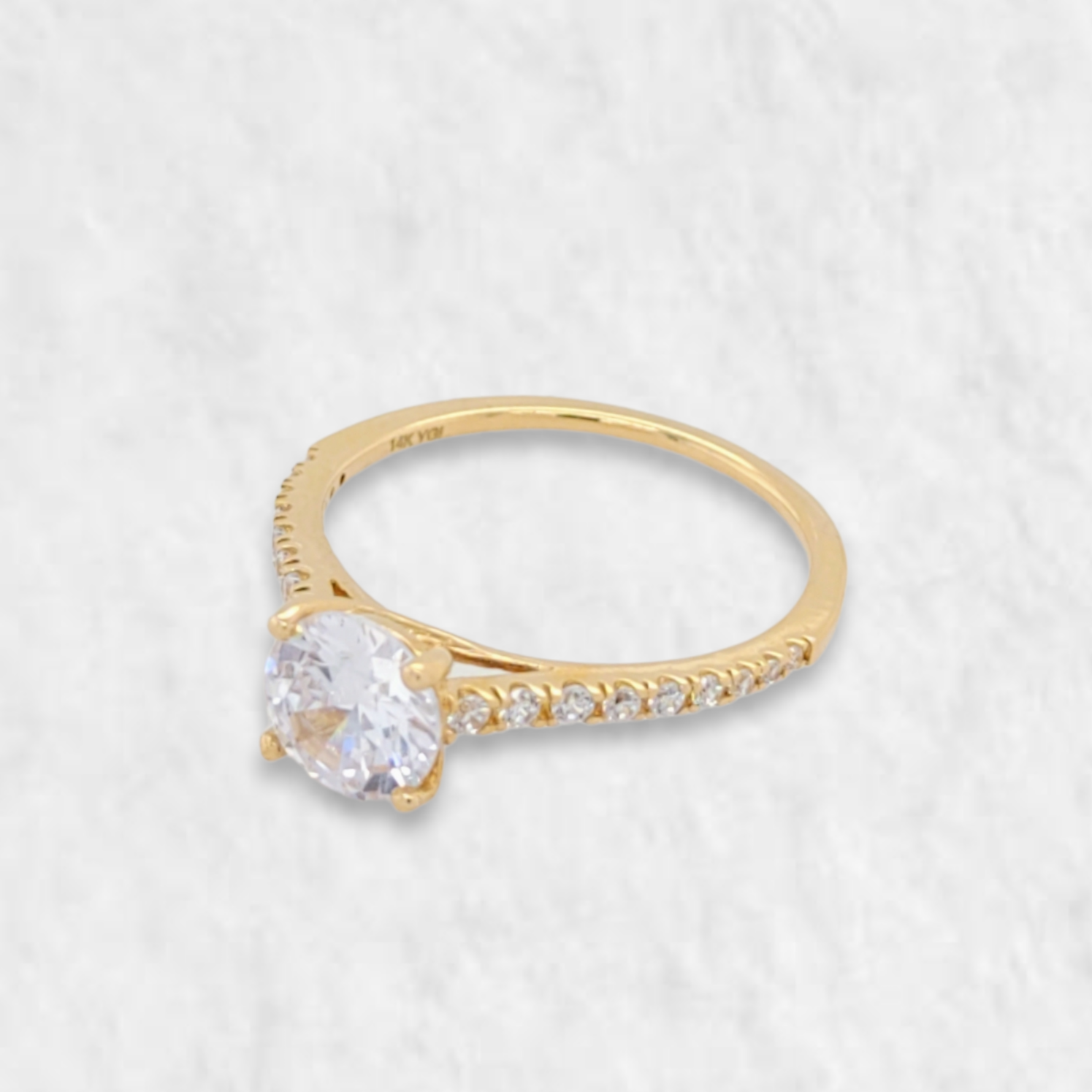 PhotoRoom-20230123_134736-e1674500123768.png Anillo Compromiso Aro c/ Zircones Pave & Zircon Central - Oro Amarillo 14Kts - Image 1
