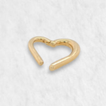 Unitario (4 x 5 mm) Corazon Silueta - Oro Amarillo 14Kts