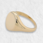 Anillo c/ Ovalo Para Personalizar - Oro Amarillo 14Kts