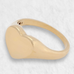 Anillo Corazon Para Personalizar - Oro Amarillo 14Kts