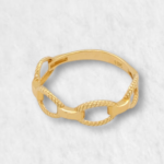 Anillo c/ Link Entorchado (5 mm) - Oro Amarillo 18Kts