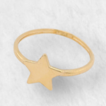 Anillo Fino c/ Estrella - Oro Amarillo 18Kts