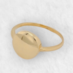 Anillo Fino c/ Circulo Para Personalizar - Oro Amarillo 18Kts