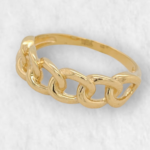 Anillo Tejido US Link Rigido - Oro Amarillo 18Kts