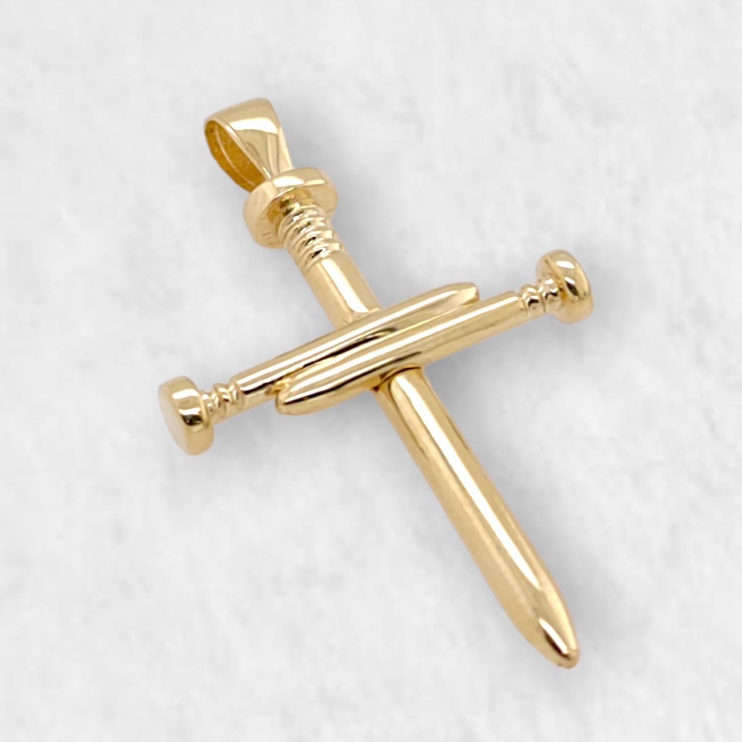 PhotoRoom-20230501_115016-e1682979731862.png Cruz (29 x 20 mm) c/ 3 Clavos - Oro Amarillo 14Kts - Image 1