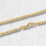 Cadena (40 cm) Esferas Diamantadas (3 mm) - Oro Amarillo 18Kts - Image 2