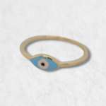 Anillo Ojo Turco Ovalado c/ Esmalte - Oro Amarillo 18Kts