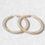 Argollas (50 mm) Tubo Redondo (4 mm) - Oro Amarillo 18Kts