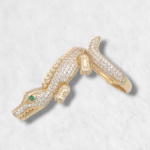 Anillo Cocodrilo c/ Zircones - Oro Amarillo 14Kts