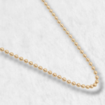 Cadena (45 cm) Tejido Militar Maciza (2 mm) - Oro Amarillo 18Kts