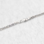 Cadena (45 cm) Entorchada Diamantada (2 mm) - Oro Blanco 18Kts - Image 2