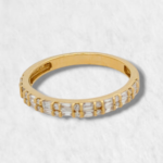 Anillo Cintillo (Churumbela) c/ Diamantes - Oro Amarillo 18Kts