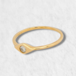 Anillo Rombo c/ Diamante - Oro Amarillo 18Kts