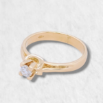 Anillo Compromiso c/ 4 Prongs - Oro Amarillo 18Kts