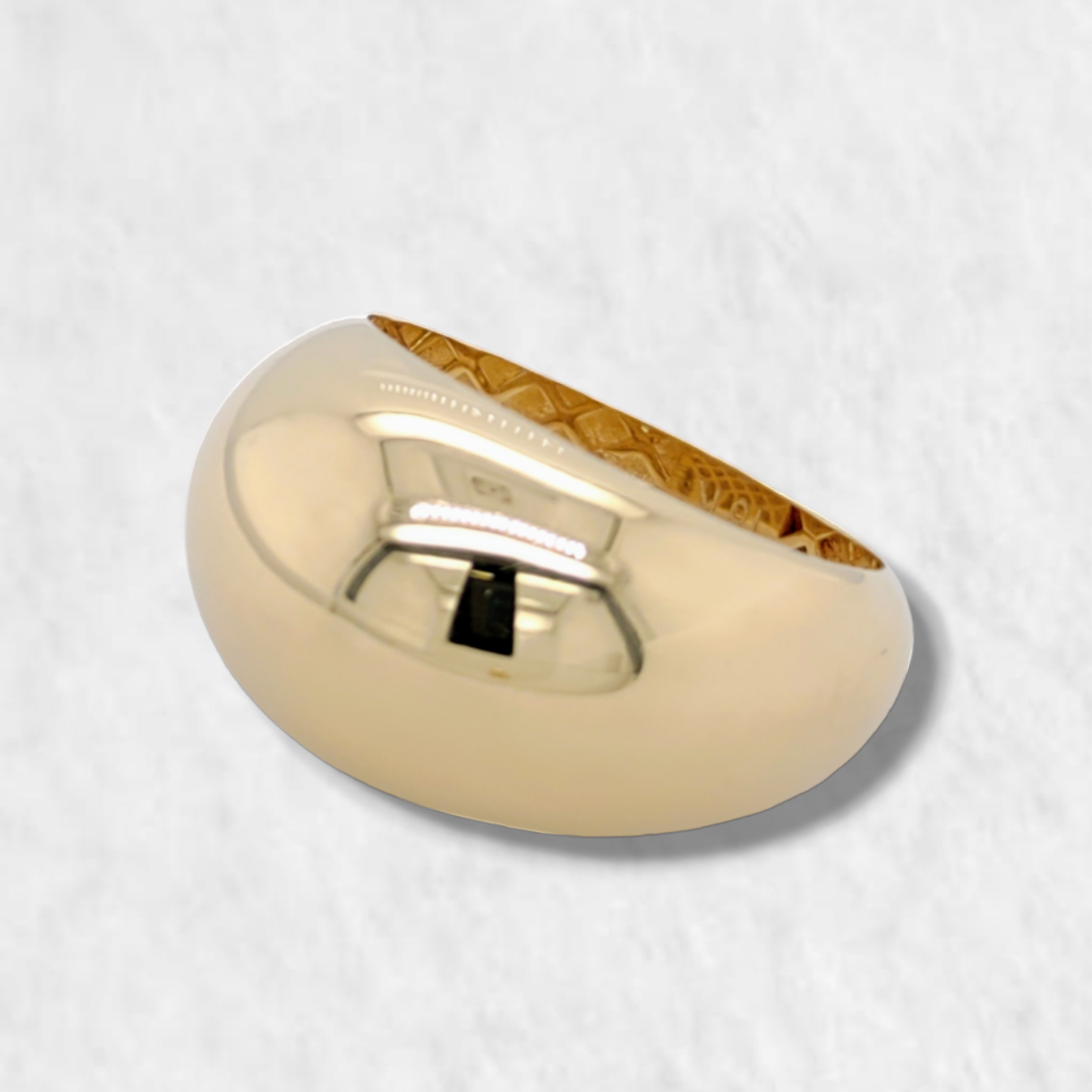 PhotoRoom-20231018_125652-e1697661643181.png Anillo (12 mm) Domo Bombe Oval- Oro Amarillo 18Kts - Image 1