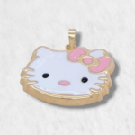 Dije (18 x 15 mm) Hello Kitty c/ Esmalte - Oro Amarillo 14Kts