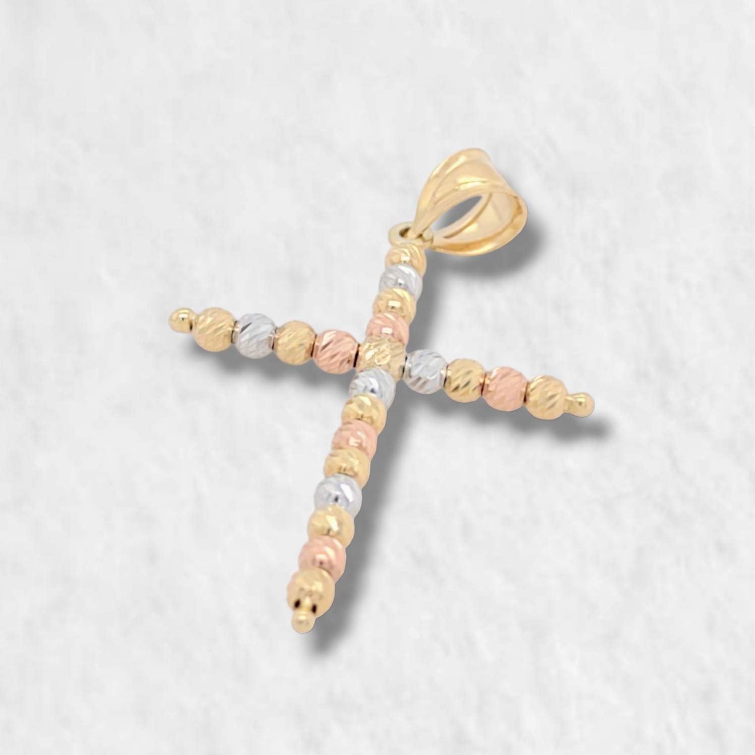 PhotoRoom-20231026_160749-e1698353933483.png Cruz (24 x 32 mm) Esferas Diamantadas - Oro Amarillo 14Kts - Image 1