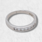 Anillo Churumbela c/ Zircones - Oro Blanco 14Kts