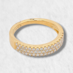 Anillo Churumbela c/ Diamantes Pave - Oro Amarillo 18Kts
